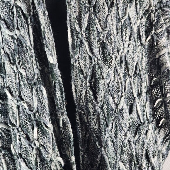 Collection Eighteen Colors of Gray Knit Open Weave Fringe Wrap or Shawl OSF Most - Picture 7 of 16